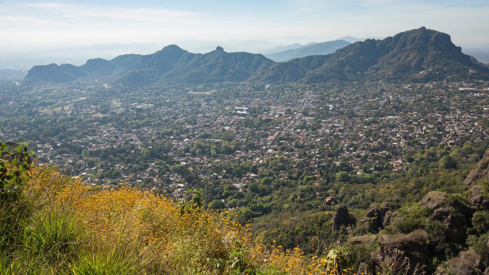 The view from the top of Tepozteco Mountain